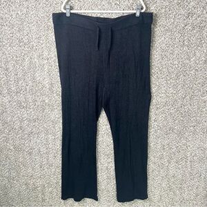 Barefoot Dreams Pants Women’s 2X Dark Blue CozyChic Lite Knit Wide Leg Lounge